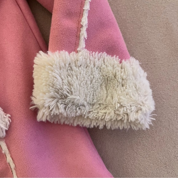 Gymboree Cozy Owl Pink Faux Shearling Coat - Picture 4 of 7
